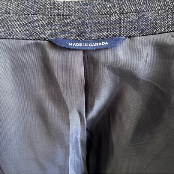 RRL Ralph Lauren Wool 44 Jacket Sports Coat Blazer Gray/Blue Plaid Check Preppy - Picture 4 of 12